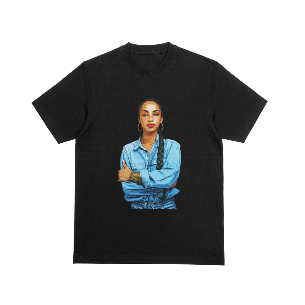 SADE BLUE DENIM SHORT SLEEVE T-SHIRT